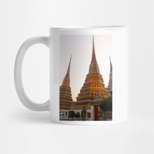 Second entrance view to Phra Chedi Rai with two guardians Mug